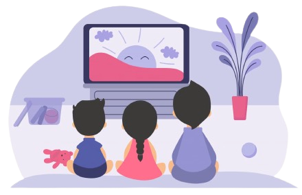 kids watching TV